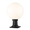 Z-Lite Laurent Outdoor Pier Mounted Fixture, 1-Light, 12 In.W x 17.75 In.H, Black/Opal 597PHB-533PM-BK - alternate 1